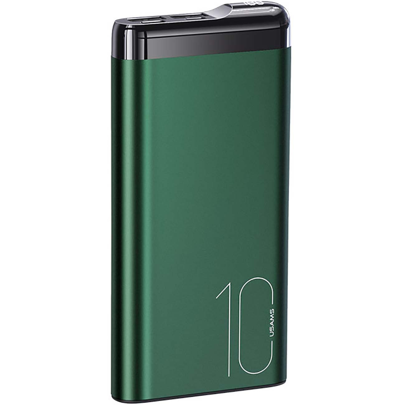 

Портативный аккумулятор (Powerbank) USAMS US-CD148 Alloy Digital Display, 10000mAh, 2xUSB, 2A, темно-зеленый (10KCD14802), US-CD148 Alloy Digital Display