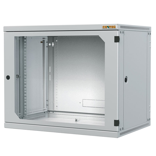 Шкаф серверный настенный 12U 600x600, стекло/металл, серый, антивандальный, в сборе, CONTEG RUN-12-60/60-TH-B (RUN-12-60/60-TH-B)