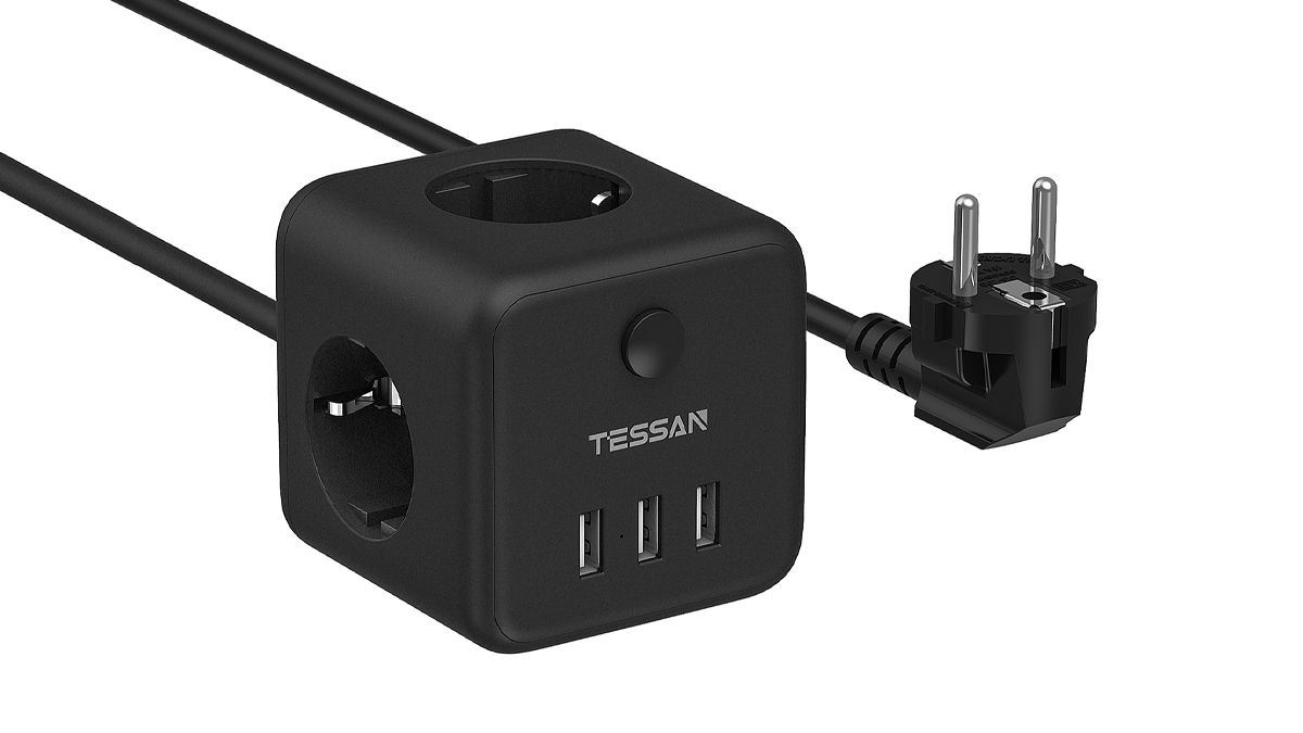 

Сетевой фильтр Tessan TS-301, 3-розетки, 3xUSB, 1.5 м, черный (6972542230853), TS-301