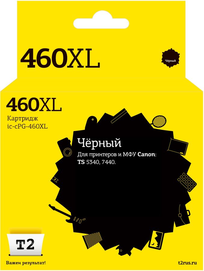 

Картридж струйный T2 IC-CPG460XL (PG-460 XL/3710C001), черный, совместимый, для Canon PIXMA TS5340/7440