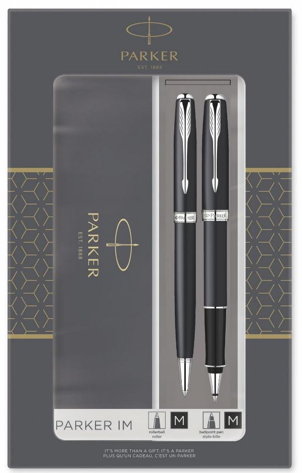 

Набор ручек автомат Parker Sonnet Black CT, черный, 2шт., лак, нержавеющая сталь, подарочная упаковка (CW2093259), Black CT
