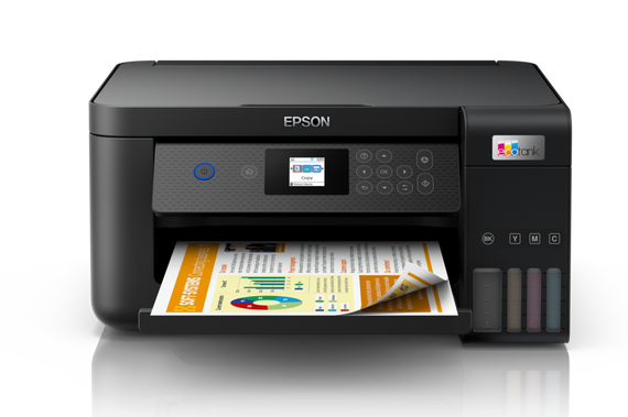 

МФУ струйный Epson EcoTank L4260, A4, цветной, 33стр/мин (A4 ч/б), 15стр/мин (A4 цв.), 5760x1440dpi, дуплекс, СНПЧ, Wi-Fi, USB, черный (C11CJ63415), L4260