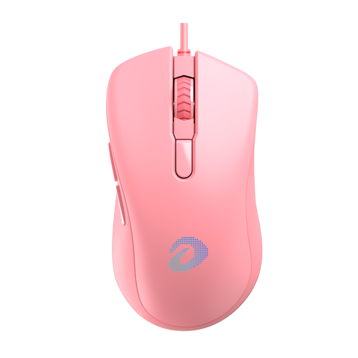 Мышь проводная Dareu EM908, 6000dpi, оптическая светодиодная, USB, розовый (EM908 Pink)