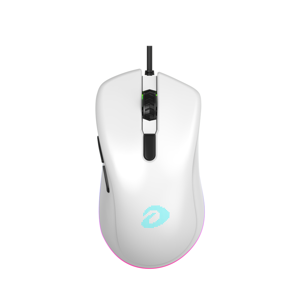 

Мышь проводная Dareu EM908, 6000dpi, оптическая светодиодная, USB, белый (EM908 White), EM908