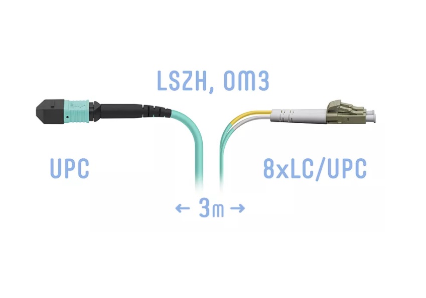 

Патч-корд оптический SNR SNR-PC-MPO/UPC-8LC/UPC-DPX-MM-3m, MPO/UPC-8xLC/UPC, 50/125, OM3, 8 волокон, 3м, бирюзовый (SNR-PC-MPO/UPC-8LC/UPC-DPX-MM-3m), SNR-PC-MPO/UPC-8LC/UPC-DPX-MM-3m