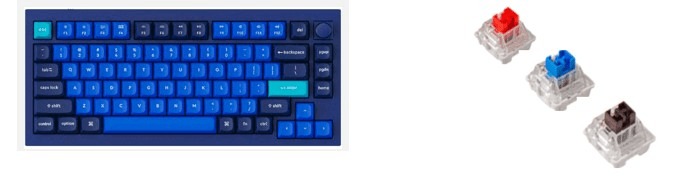 

Клавиатура проводная Keychron Q1-O1, механическая, Red Switch, подсветка, USB, синий (Q1-O1-RU), Q1-O1