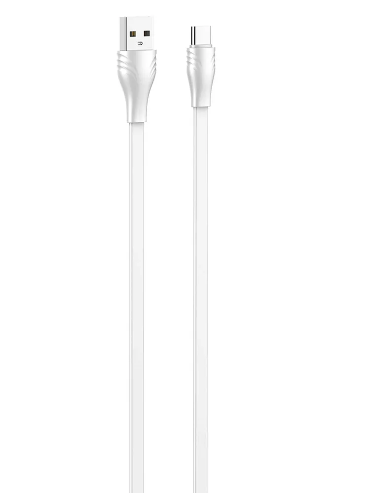 

Кабель USB-USB Type-C, плоский, 2.1A, 1м, белый LDNIO LS551 (LD_C3829), LS551