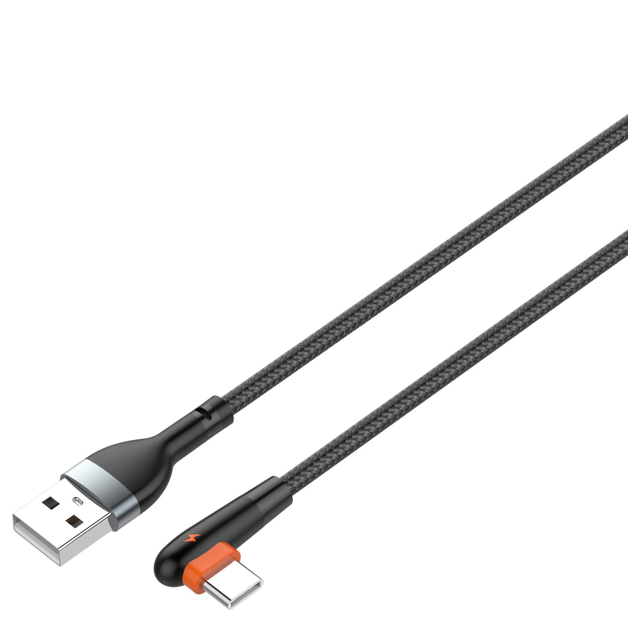 

Кабель USB-USB Type-C, угловой, 2.4A, 1м, черный/оранжевый LDNIO LS561 (LD_C3802), LS561