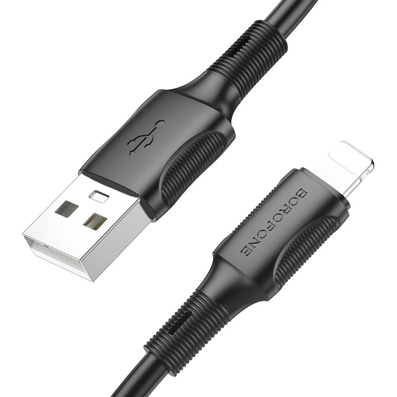 

Кабель USB-Lightning 8-pin, 2.4A, 1м, черный Borofone BX80 (6974443385182)