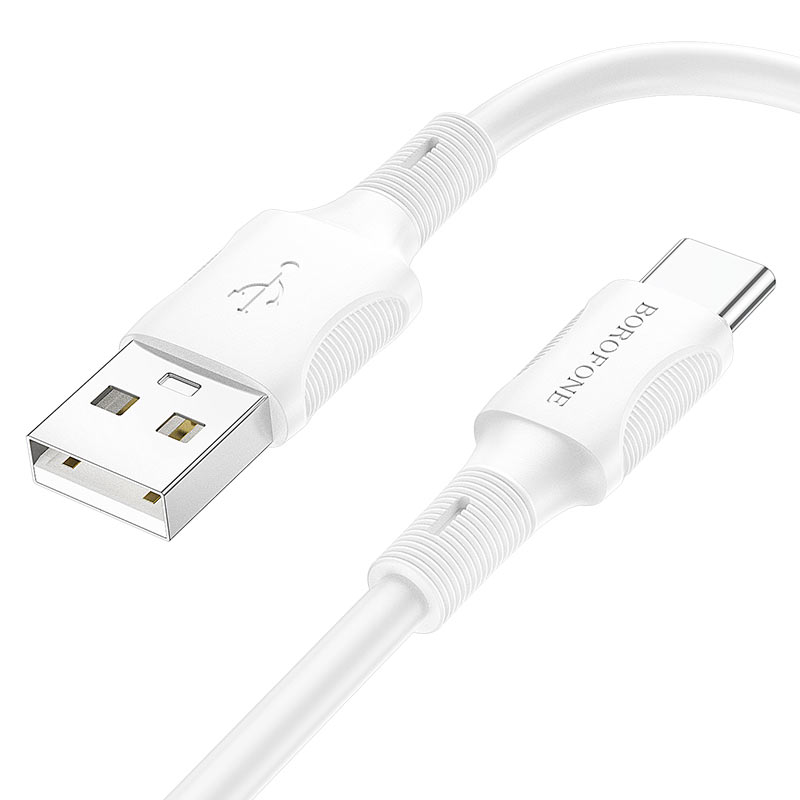 

Кабель USB-USB Type-C, 3A, 1м, белый Borofone BX80 (6974443385236), BX80