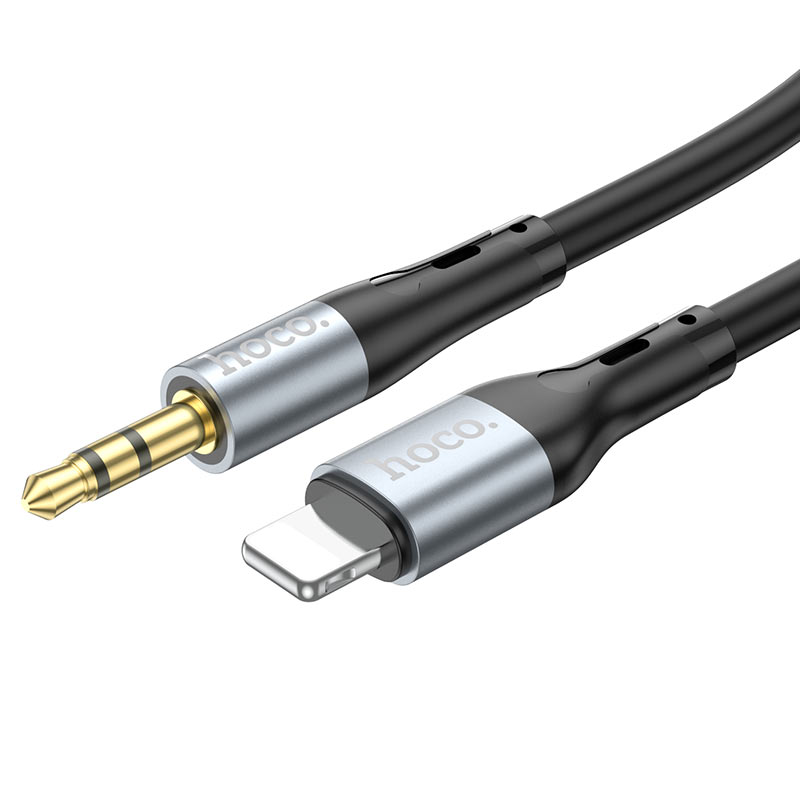 

Кабель Jack 3.5mm(F)-Lightning 8-pin(M), 1м, черный HOCO UPA22 iP (6931474769473), UPA22 iP