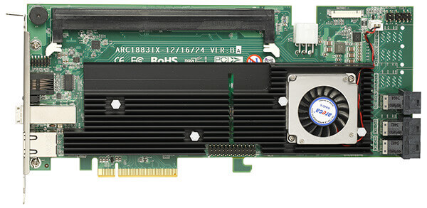 

Контроллер Areca ARC-1883, SAS/SATA 12G, 16-port (miniSAS HD), 0, 1, 3, 5, 6, 10, 30, 50, 60, Single Disk or JBOD, 2Gb, PCI-Ex8, Retail (ARC-1883ix-12), ARC-1883