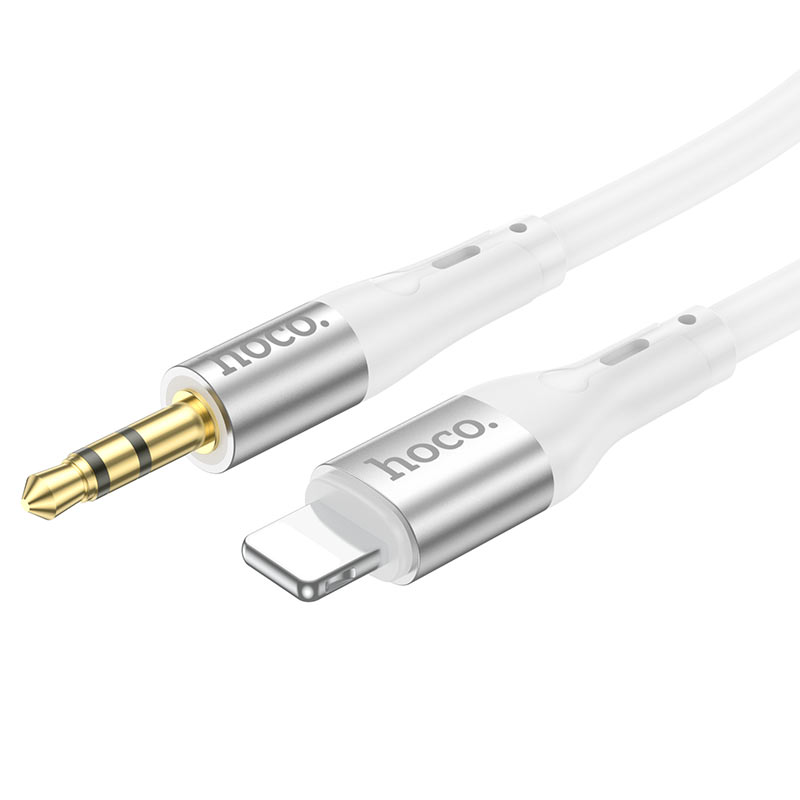 

Кабель Jack 3.5mm(F)-Lightning 8-pin(M), 1м, белый HOCO UPA22 iP (6931474769480), UPA22 iP