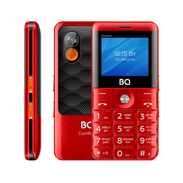 Мобильный телефон BQ 2006 Comfort черный/красный