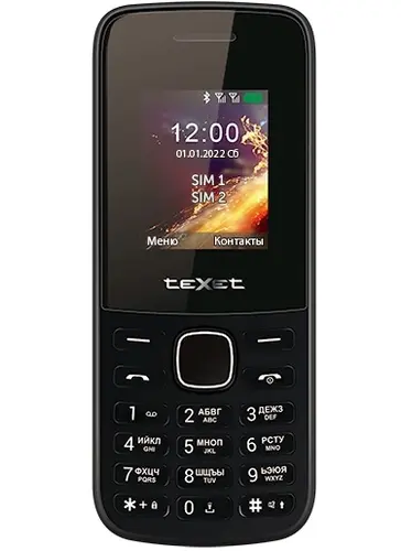 

Мобильный телефон teXet ТМ-117, 1.77" 160x128 TN, BT, 2-Sim, 600 мА·ч, micro-USB, черный (ТМ-117), ТМ-117