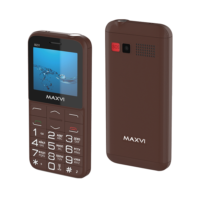 Мобильный телефон MAXVI B231 коричневый