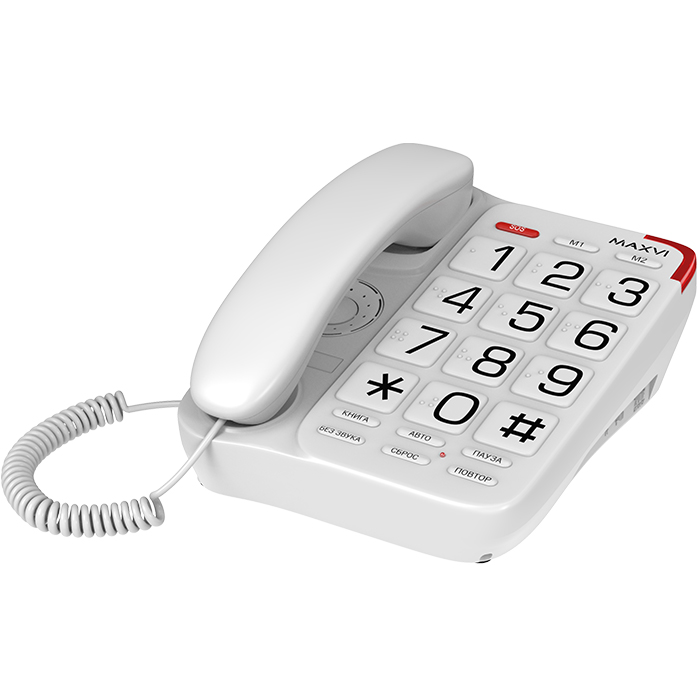 

Проводной телефон Maxvi CB-01, белый, CB-01