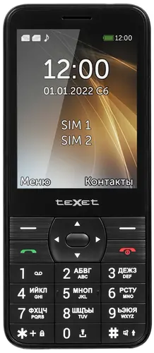 

Мобильный телефон teXet TM-423, 3.2" 320x240 TN, BT, 1xCam, 2-Sim, 1200 мА·ч, micro-USB, черный, TM-423
