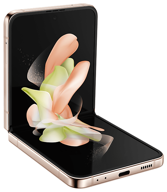 

Смартфон Samsung Galaxy Z Flip 4, 6.7" 1080x2640 Dynamic AMOLED 2X, Qualcomm Snapdragon 8 Gen1, 8Gb RAM, 256Gb, 3G/4G/5G, NFC, Wi-Fi, BT, 2xCam, 2-Sim (nano SIM+eSIM), 3700mAh, USB Type-C, Android 12, золотистый (SM-F721BZDHEUB), Galaxy Z Flip 4