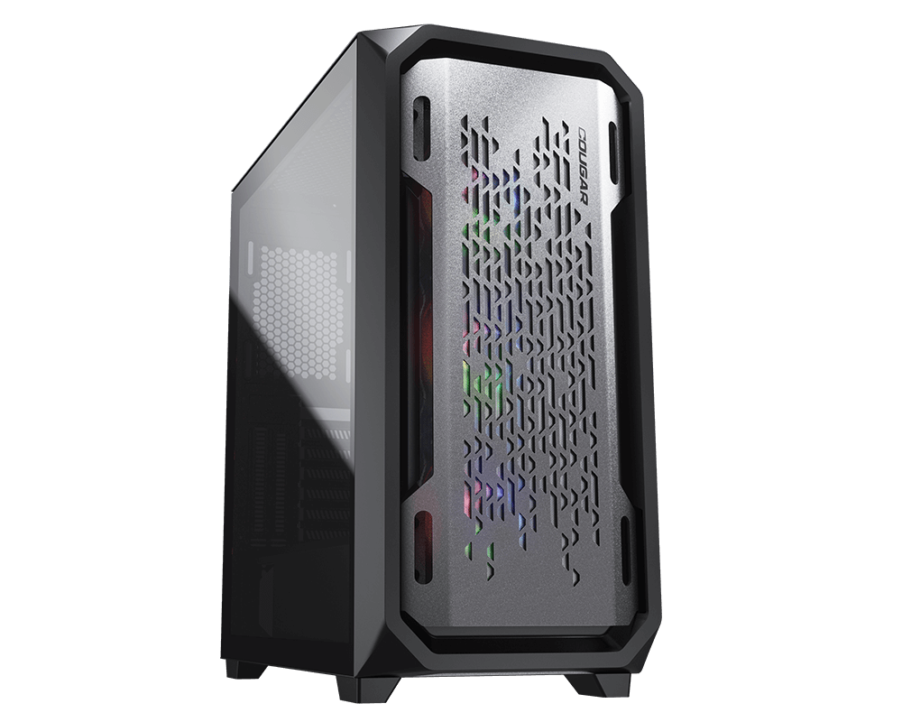 Корпус COUGAR MX620 RGB, EATX, Midi-Tower, 2xUSB 3.0, RGB подсветка, черный, без БП (CGR-5UM7B-RGB)