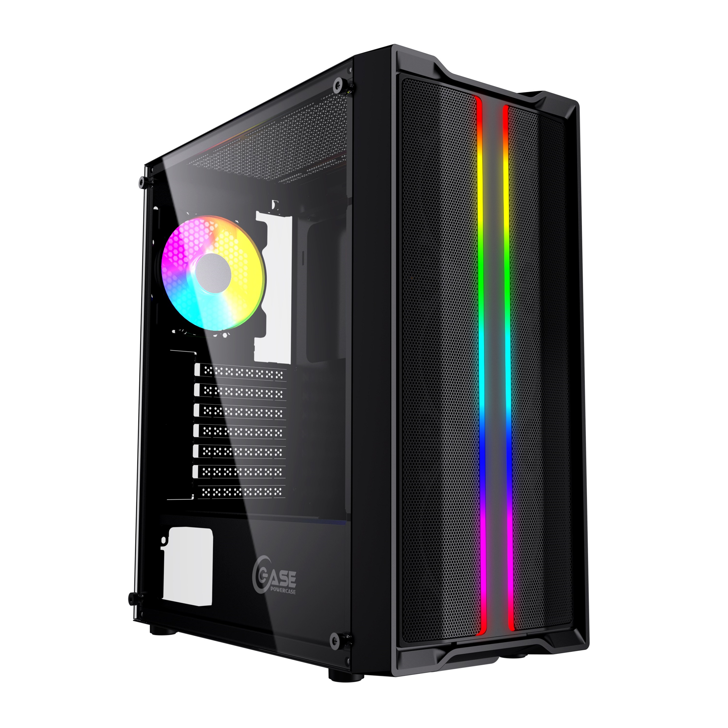 Корпус PowerCase Mistral Evo, ATX, Midi-Tower, USB 3.0, RGB подсветка, черный, без БП (CMIEB-F4S)