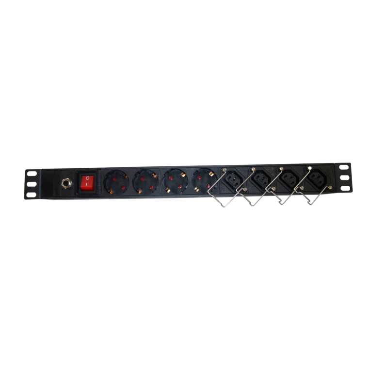 

Блок розеток (PDU) Netko PDU-1U-G8-C14+C13, 1U, кол-во розеток:8 (4xЕвро/4xC13), 16А, черный (55725), PDU-1U-G8-C14+C13