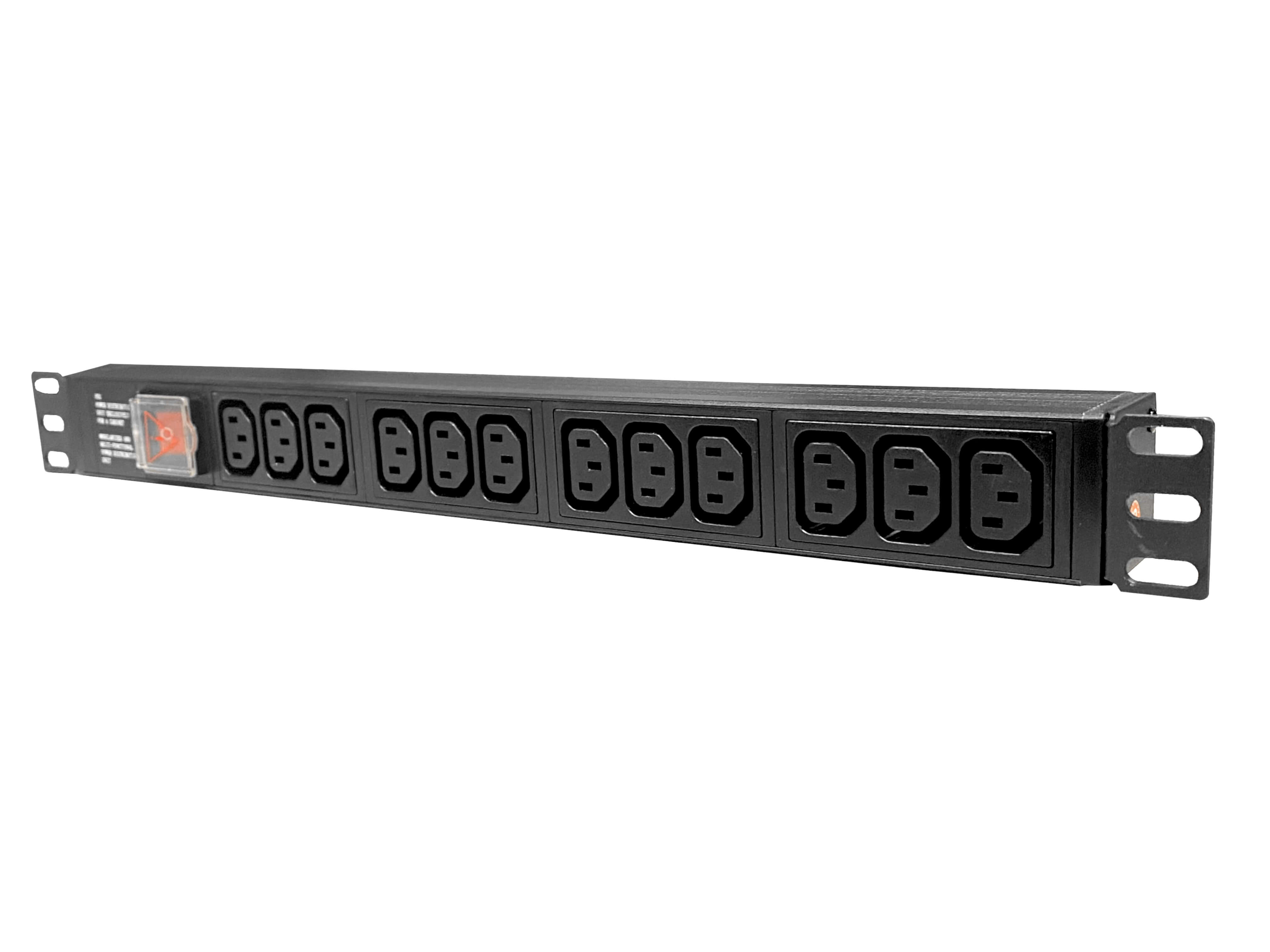 Блок розеток (PDU) Netko PDU 56121, 1U, кол-во розеток:12 (12xC13), 10А, черный (56121)