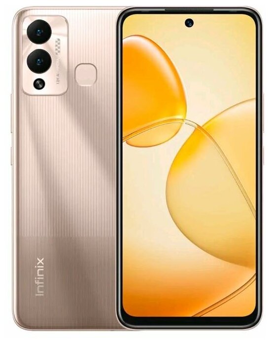 

Смартфон Infinix Hot 12 Play, 6.82" 720x1612 IPS, Unisoc Tiger T610, 4Gb RAM, 64Gb, 3G/4G, Wi-Fi, BT, 2xCam, 2-Sim, 6000 мА⋅ч, USB Type-C, Android Android 11, золотистый (X6816), Hot 12 Play