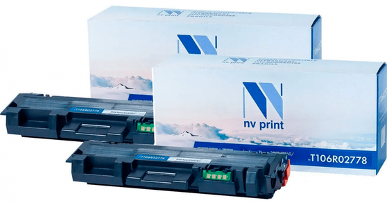 

Картридж лазерный NV Print NV-T106R02778-SET2 (106R02778), черный, 3000 страниц, 2 шт., совместимый для Xerox Phaser 3052/3260/WorkCentre 3215/3225