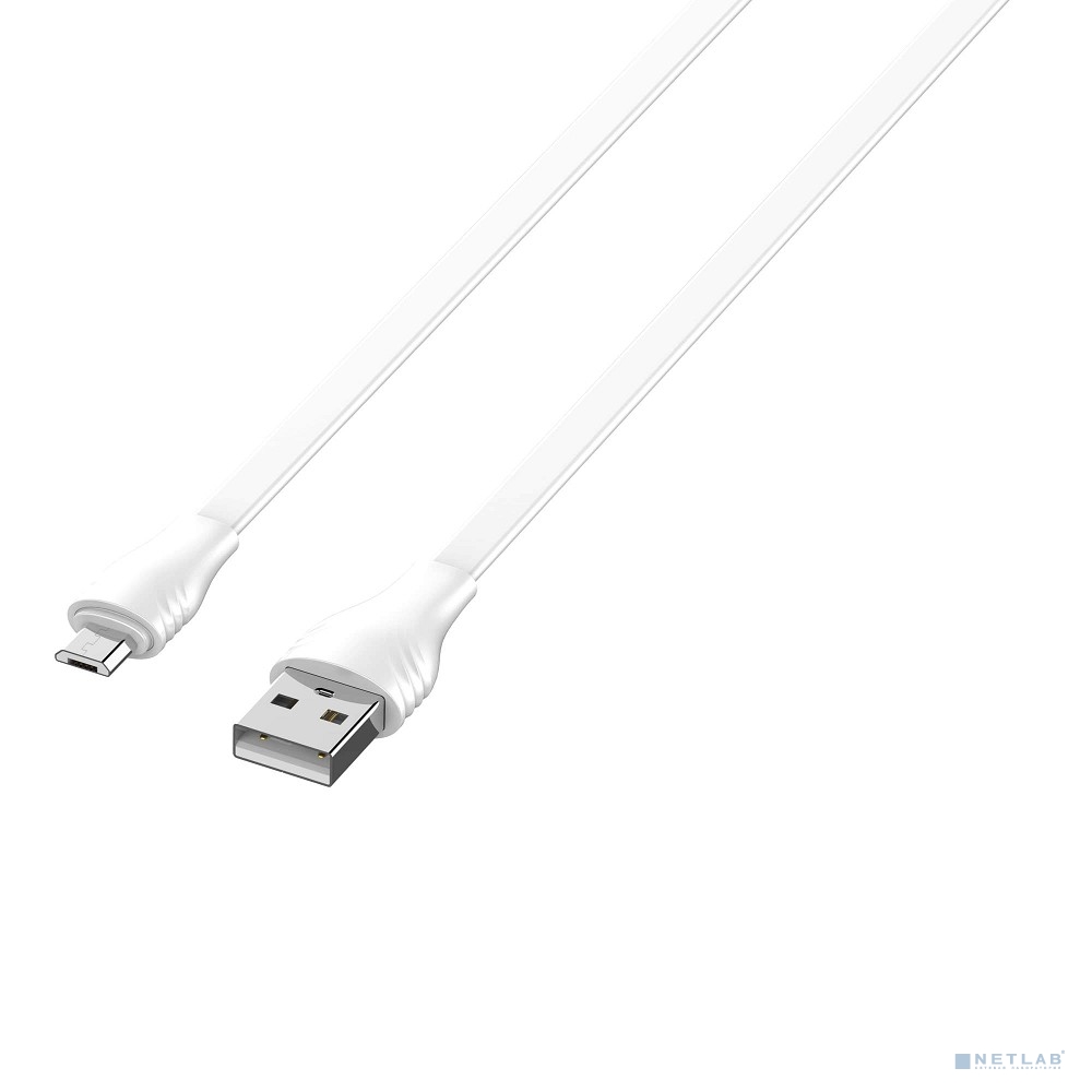 

Кабель USB-Micro USB, плоский, 2.1A, 2м, белый LDNIO LS552 (LD_C3830), LS552