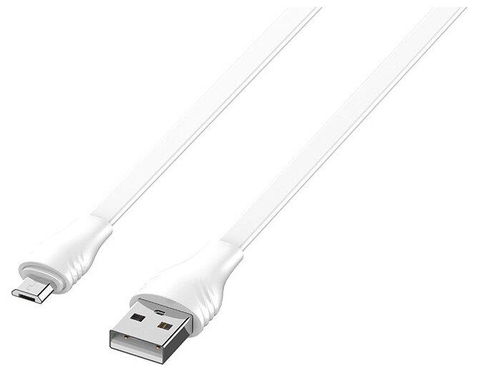 

Кабель USB-Micro USB, 2.1A, 1м, белый/зеленый LDNIO LS571 (LD_C3812), LS571