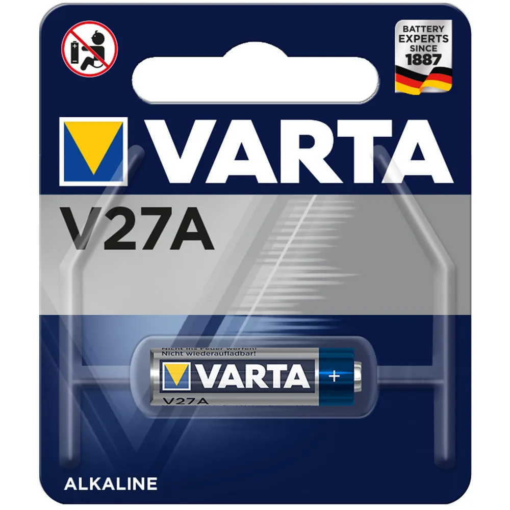 

Батарейка Varta ELECTRONICS, A27 (MN27/V27A/GP27A), 12V, 1 шт. (4227)