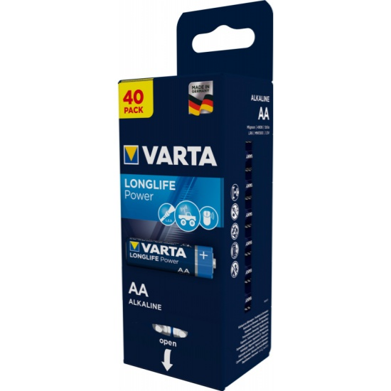 

Батарея Varta Longlife Power, AA (LR6-20F), 1.5V, 40шт. (04906121194)
