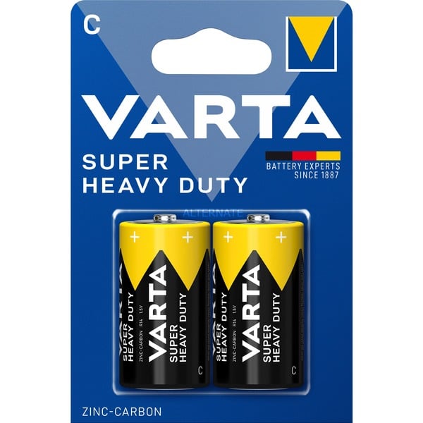 

Батарея Varta Super Heavy Duty, C (R14/LR14), 1.5 В, 2шт. (02014101412)