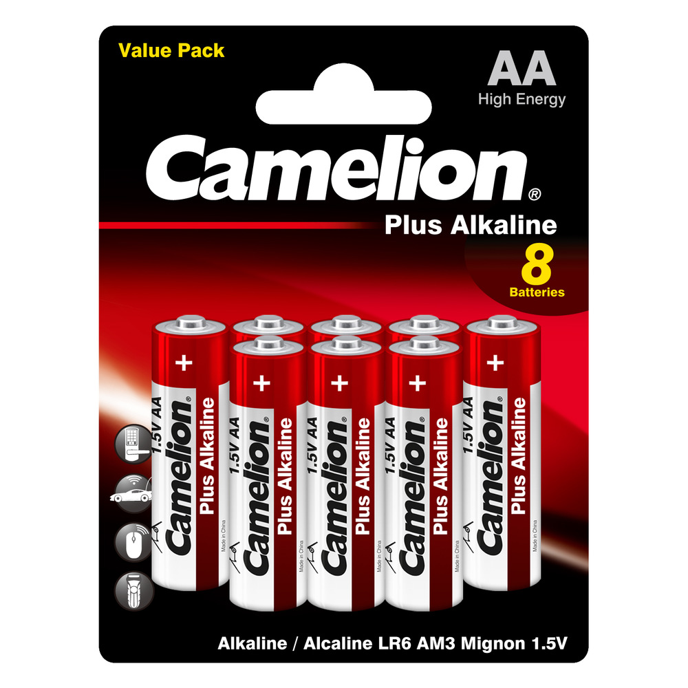 

Батарейка Camelion Plus Alkaline, AA (LR6-20F), 1.5V, 8 шт. (14133)
