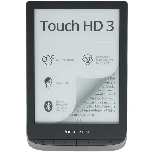 Электронная книга PocketBook 632 Touch HD 3, 6", 16Gb, серый
