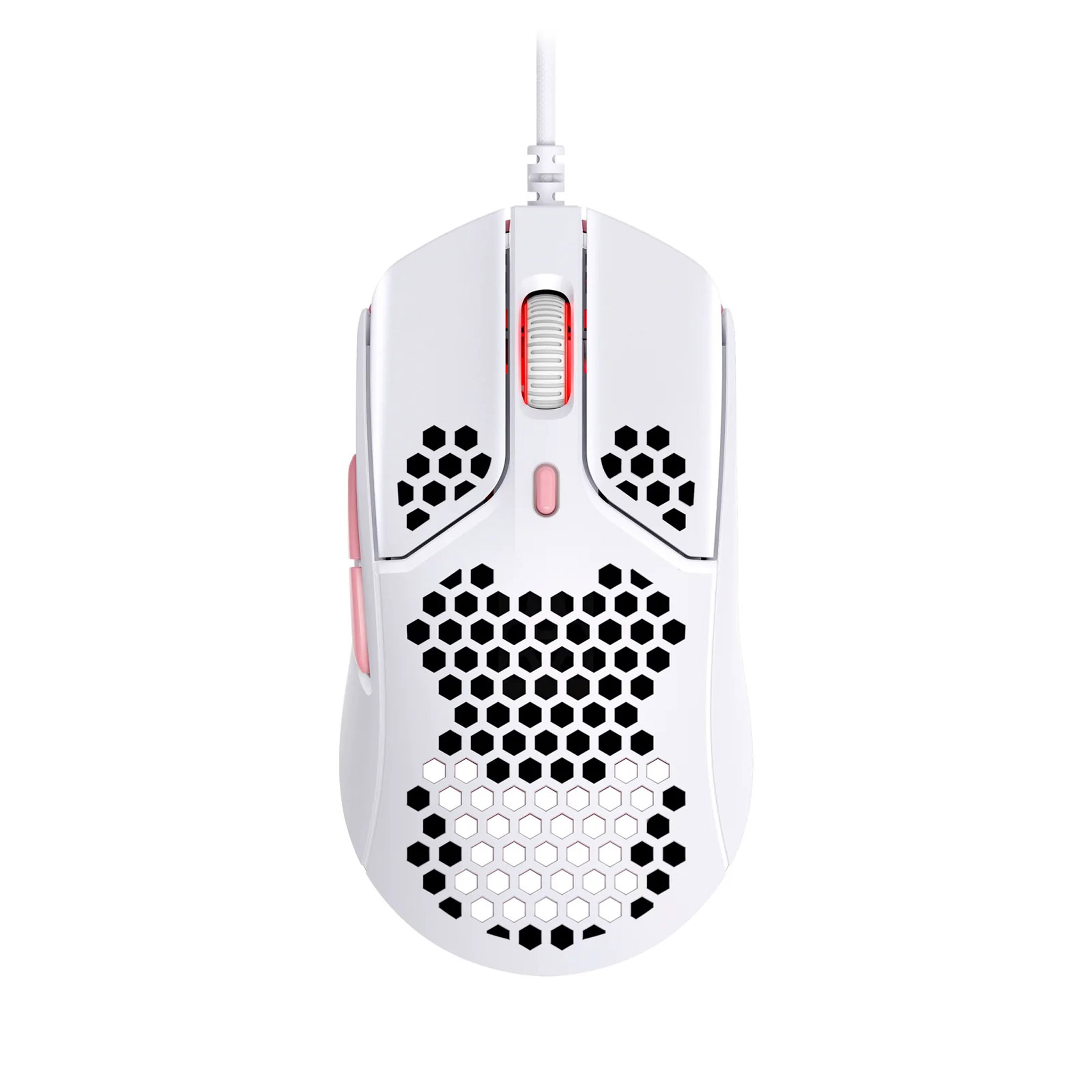 Мышь проводная HyperX Pulsefire Haste, 16000dpi, оптическая светодиодная, USB, белый/розовый (4P5E4AA)