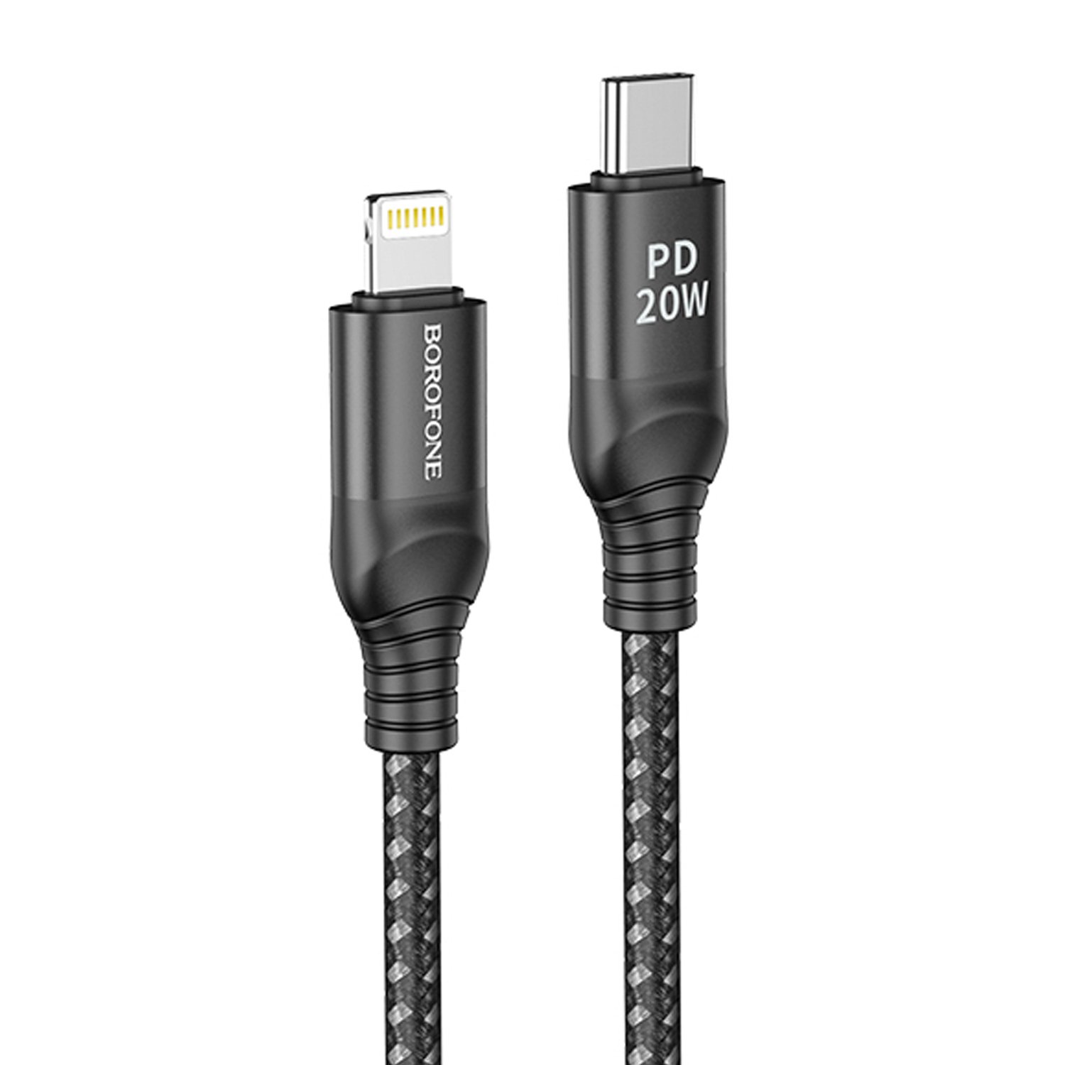 

Кабель USB Type-C-Lightning 8-pin, быстрая зарядка, 3A 1м, черный Borofone Delightful PD BX56 (133829), BX56