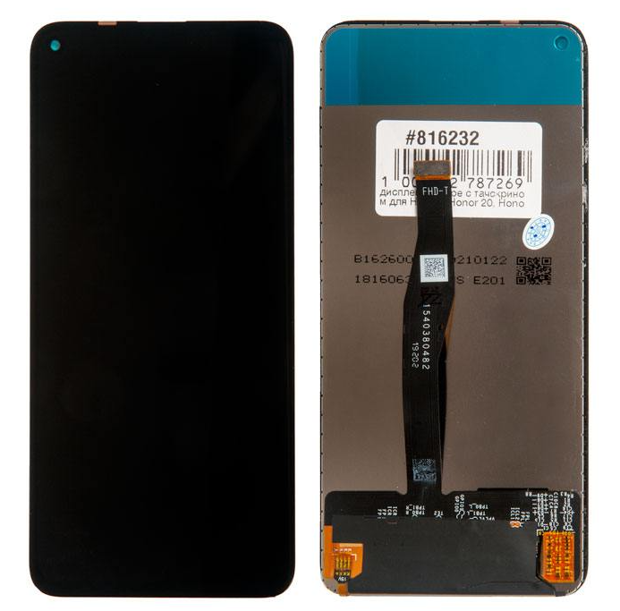Дисплей в сборе с тачскрином для Huawei Honor 20, Honor 20 Pro, Nova 5T, черный [816232]