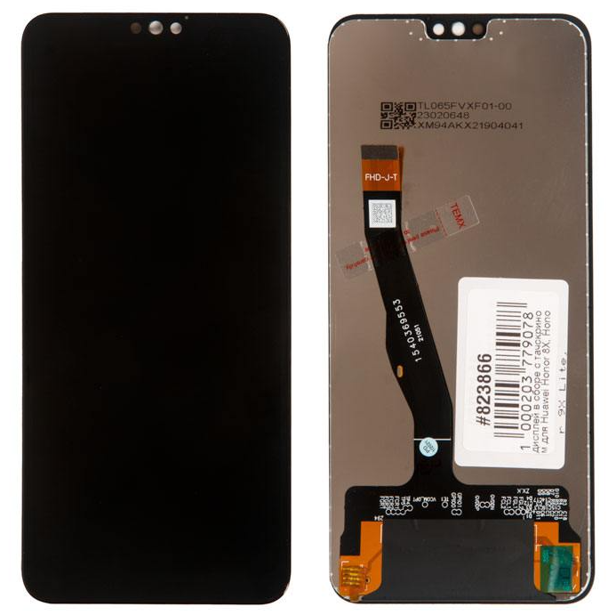 Дисплей в сборе с тачскрином для Huawei Honor 8X, Honor 9X Lite, черный COG [823866]