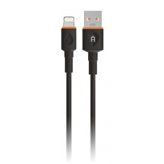 

Кабель USB-Lightning 8-pin быстрая зарядка, 1м, черный Alteracs F01-AL (F01-AL Black), F01-AL