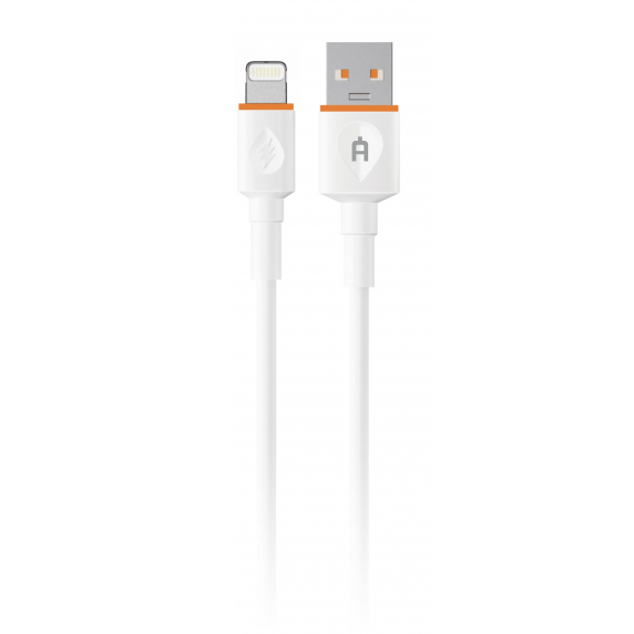

Кабель USB-Lightning 8-pin быстрая зарядка, 1м, белый Alteracs F01-AL (F01-AL White), F01-AL