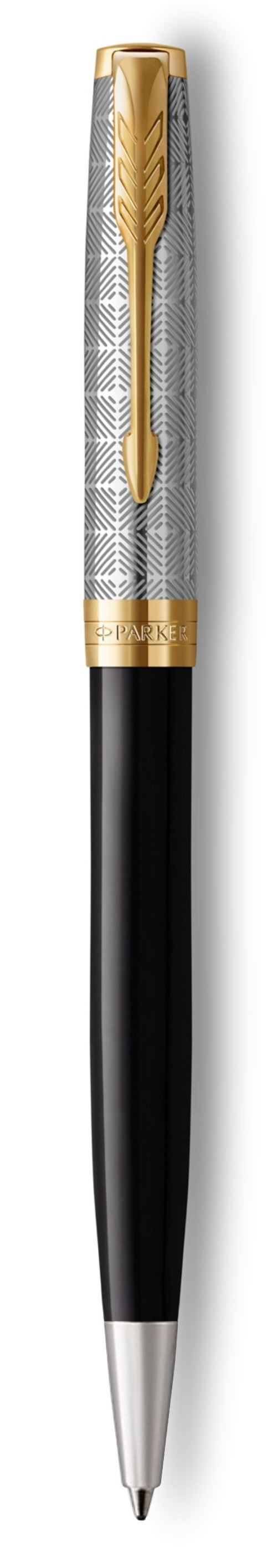 

Ручка шариковая автомат Parker Sonnet Premium Refresh BLACK GT, черный, лак, латунь, нержавеющая сталь, подарочная упаковка (CW2119787), Refresh BLACK GT