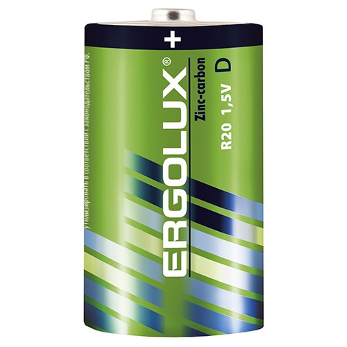 

Батарейка Ergolux D (LR20/13А), 1.5V, 2 шт. (12442)