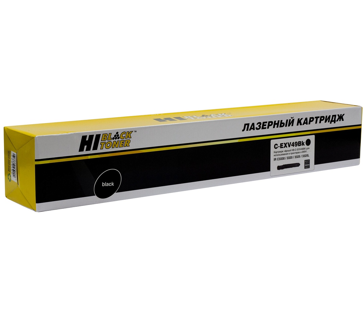 

Картридж лазерный Hi-Black HB-C-EXV49BK (C-EXV49Bk/8524B002), черный, 36000 страниц, совместимый для Canon iR-C3300/C3320/C3320i/C3325/C3330i без чипа