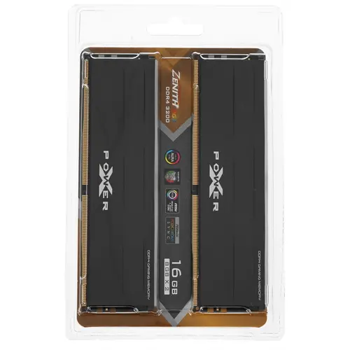 

Комплект памяти DDR4 DIMM 16Gb (2x8Gb), 3200MHz, CL16, 1.35V, Silicon Power, XPOWER Zenith RGB (SP016GXLZU320BDD) Retail, SP016GXLZU320BDD