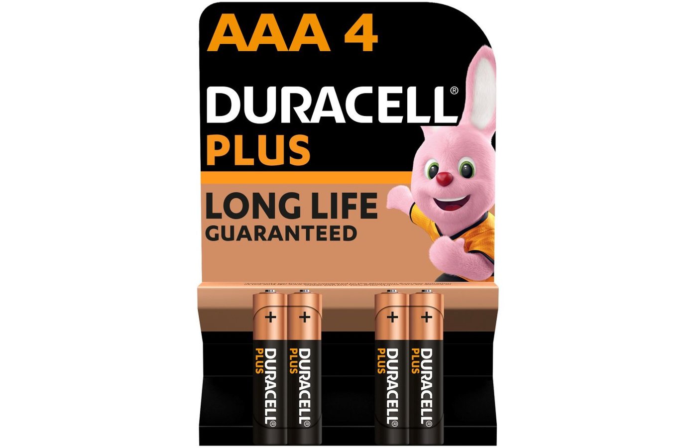 Батарея Duracell Plus,AAA (LR03), 1.5V, 4 шт
