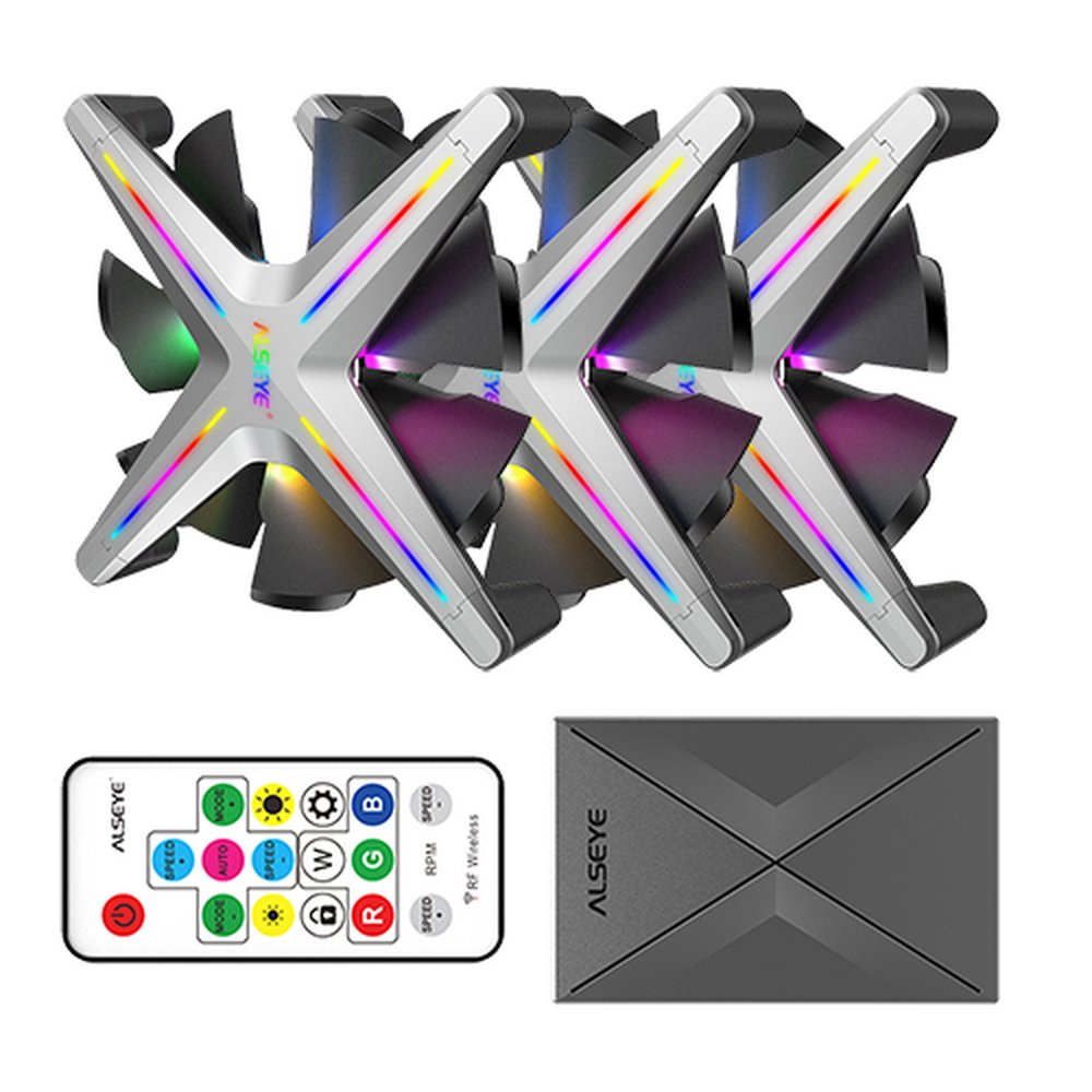 

Комплект вентиляторов Alseye X12-SET-GY XTREME X12 KIT, 120 мм, 1200rpm, 5 pin, 3шт, RGB (X12-SET-GY), X12-SET-GY XTREME X12 KIT