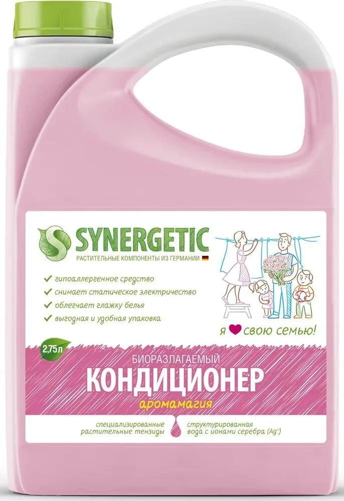 

Кондиционер для белья SYNERGETIC Аромамагия, 2.75л, Аромамагия