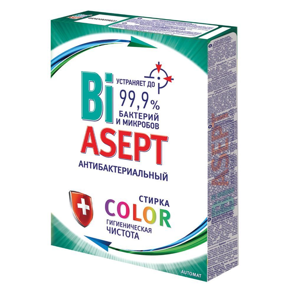

Стиральный порошок BiASEPT Color, для цветного белья, 400г, Color